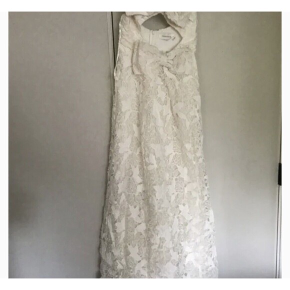 NWOT Zimmermann Bow Lace Maxi Dress Size Au1 - Picture 4 of 7